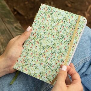 Floral Patterned Journal with Gold Accent